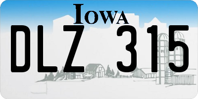 IA license plate DLZ315