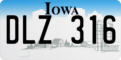 IA license plate DLZ316