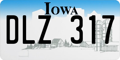IA license plate DLZ317