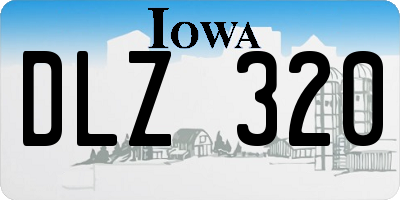 IA license plate DLZ320