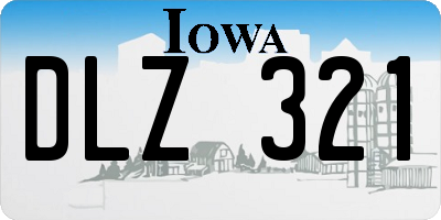 IA license plate DLZ321