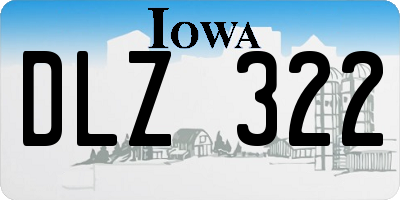 IA license plate DLZ322