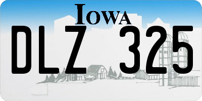IA license plate DLZ325