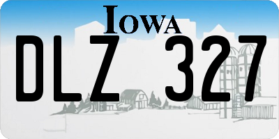 IA license plate DLZ327