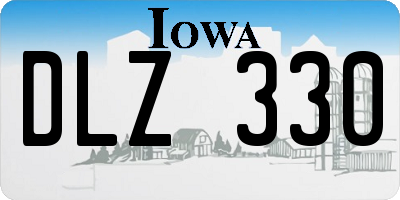 IA license plate DLZ330
