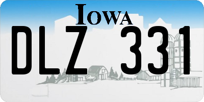IA license plate DLZ331