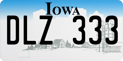 IA license plate DLZ333