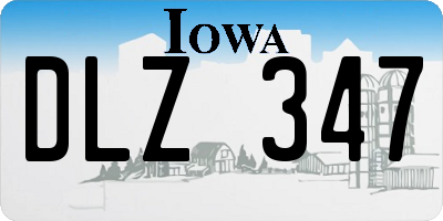 IA license plate DLZ347