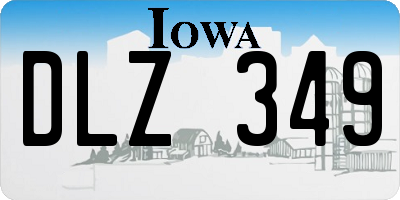 IA license plate DLZ349