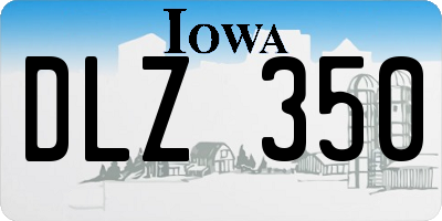 IA license plate DLZ350
