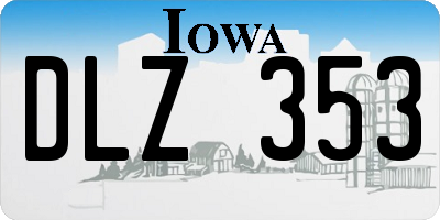 IA license plate DLZ353