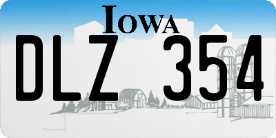 IA license plate DLZ354