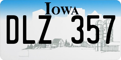 IA license plate DLZ357