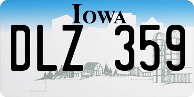 IA license plate DLZ359