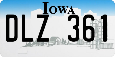 IA license plate DLZ361