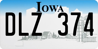 IA license plate DLZ374