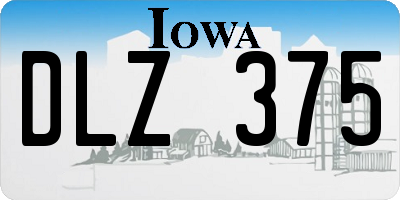 IA license plate DLZ375