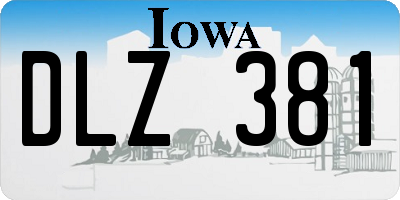 IA license plate DLZ381