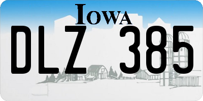 IA license plate DLZ385