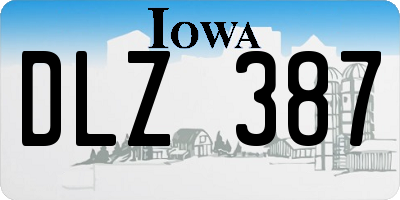 IA license plate DLZ387