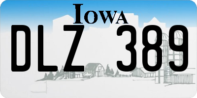 IA license plate DLZ389
