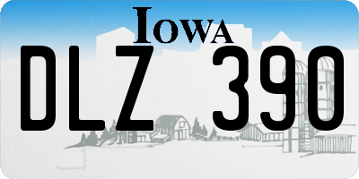 IA license plate DLZ390