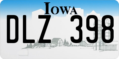 IA license plate DLZ398