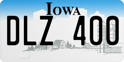IA license plate DLZ400