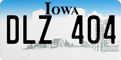 IA license plate DLZ404