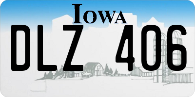 IA license plate DLZ406
