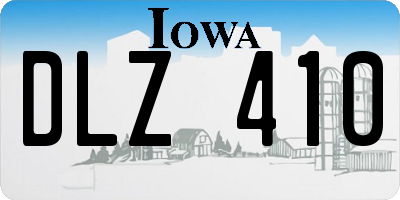 IA license plate DLZ410