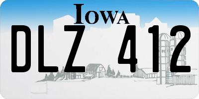 IA license plate DLZ412