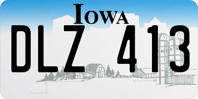IA license plate DLZ413