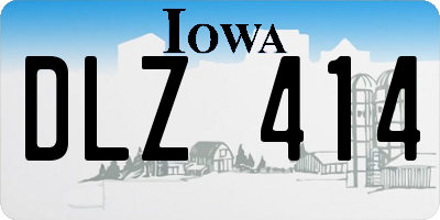 IA license plate DLZ414
