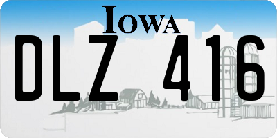 IA license plate DLZ416