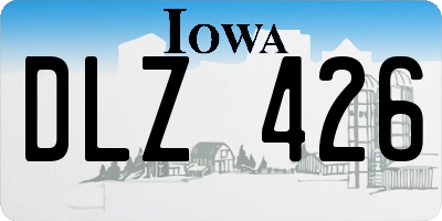 IA license plate DLZ426