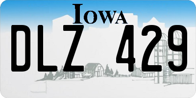 IA license plate DLZ429