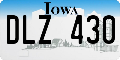 IA license plate DLZ430