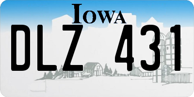 IA license plate DLZ431