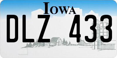IA license plate DLZ433