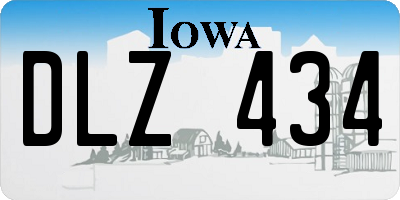 IA license plate DLZ434