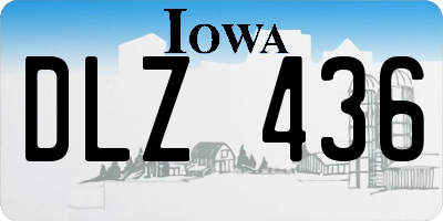 IA license plate DLZ436