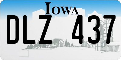 IA license plate DLZ437