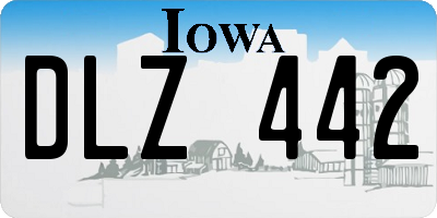 IA license plate DLZ442
