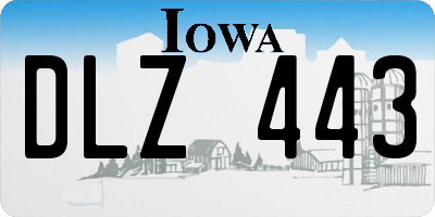 IA license plate DLZ443