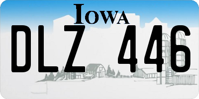 IA license plate DLZ446