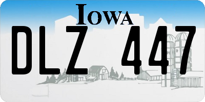 IA license plate DLZ447