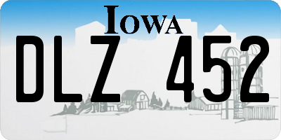 IA license plate DLZ452