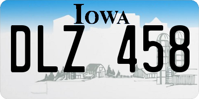 IA license plate DLZ458