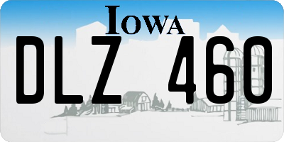 IA license plate DLZ460